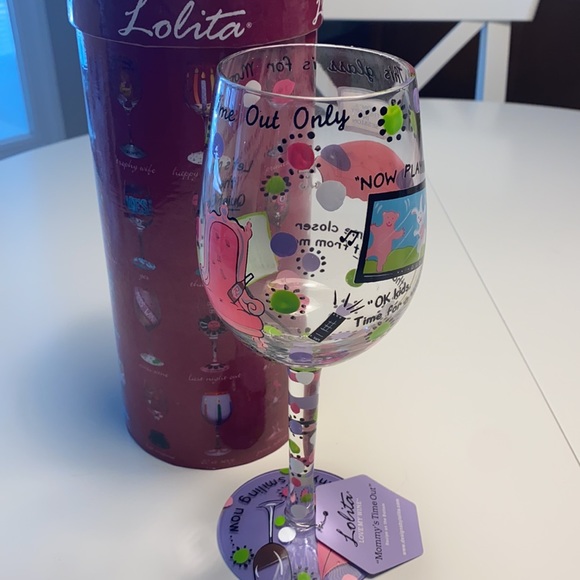 NWT Lolita Wine Glass “Mommy’s Time Out” - Picture 2 of 3